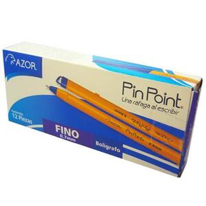 Bolígrafo Azor Pin Point P. Fino Caja con 12 Piezas