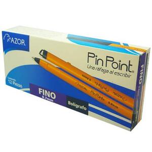 Bolígrafo Azor Pin Point P. Fino Caja con 12 Piezas