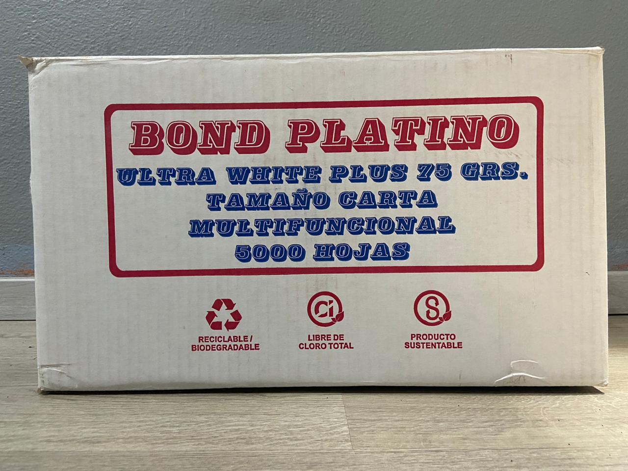 Papel Bond Tamaño Carta 5,000 Hojas PLATINO