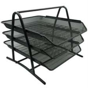 Charola de escritorio Nextep Malla Metálico 3 Niveles Tipo Oficio