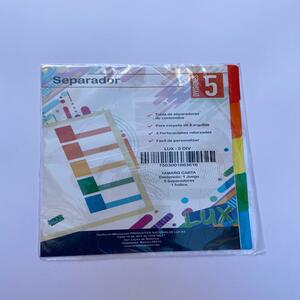 Separador Lux Tamaño Carta con 5 Divisiones