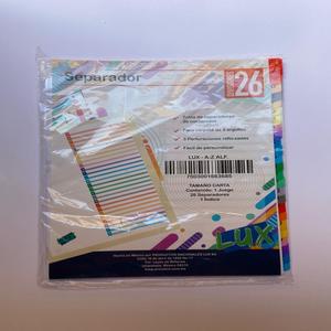 Separador Lux Tamaño Carta Alfabético A-Z