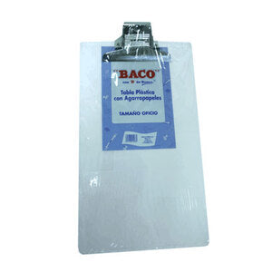 Tabla BACO Plástica Cristal Transparente Tamaño Carta